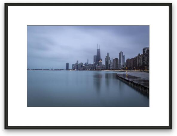 North Ave Blue Hour Framed Fine Art Print