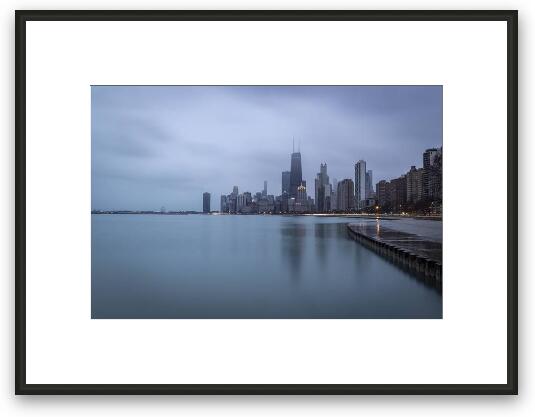 North Ave Blue Hour Framed Fine Art Print