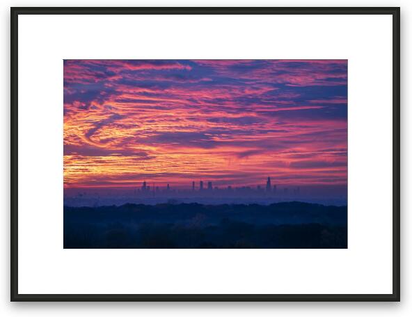 Sky on Fire Framed Fine Art Print