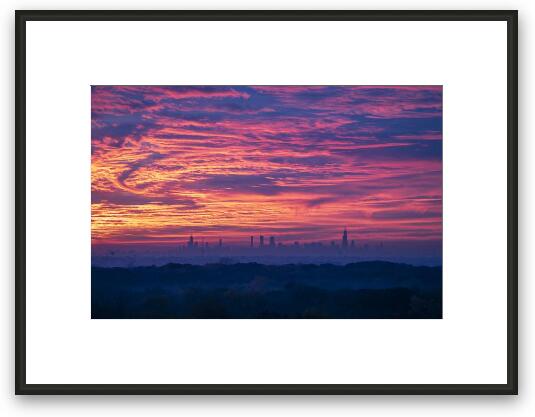 Sky on Fire Framed Fine Art Print