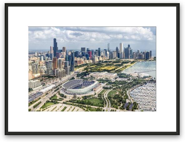 Soldier Field and Chicago Skyline Framed Fine Art Print