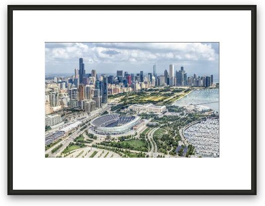 Soldier Field and Chicago Skyline Framed Fine Art Print