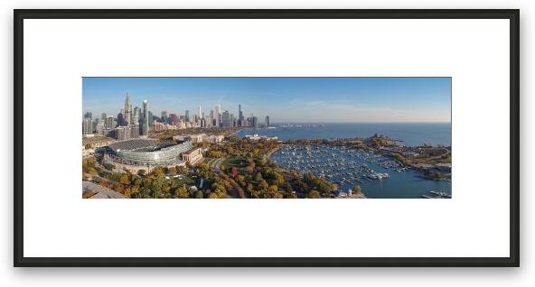 Soldier Field Chicago Fall Panoramic Framed Fine Art Print