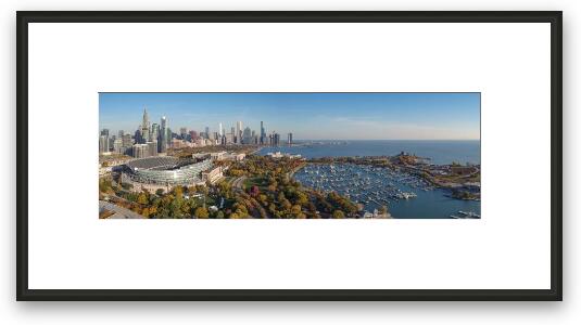 Soldier Field Chicago Fall Panoramic Framed Fine Art Print