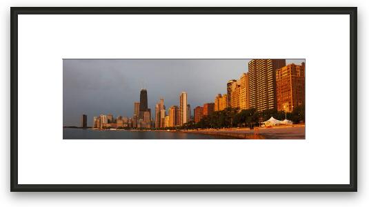 Sunrise over Chicago Framed Fine Art Print