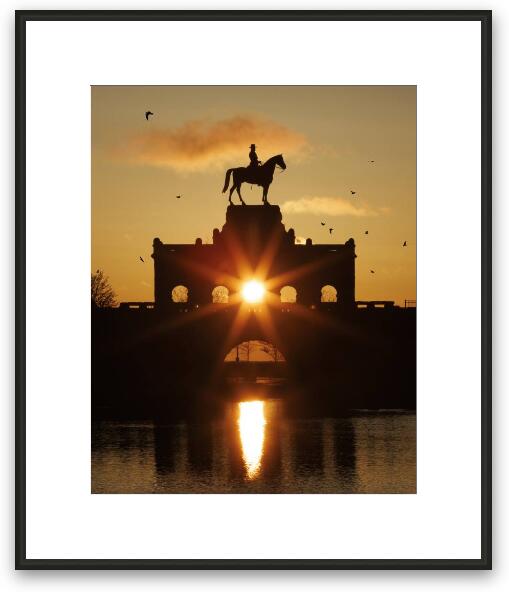 Sunrise Through Ulysses S. Grant Memorial Framed Fine Art Print