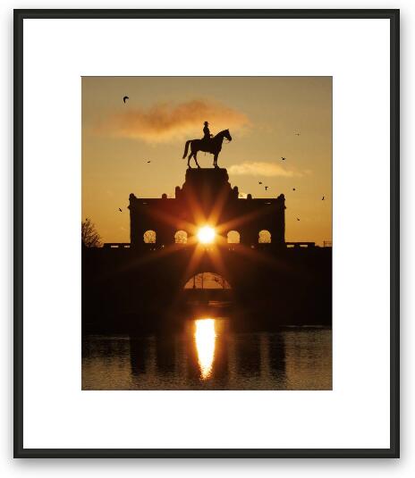 Sunrise Through Ulysses S. Grant Memorial Framed Fine Art Print