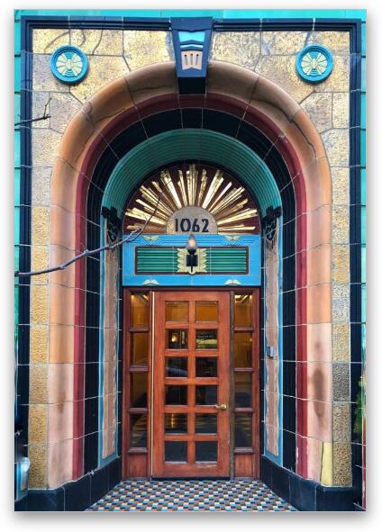 Belle Shore Apartment Hotel Doorway Fine Art Metal Print