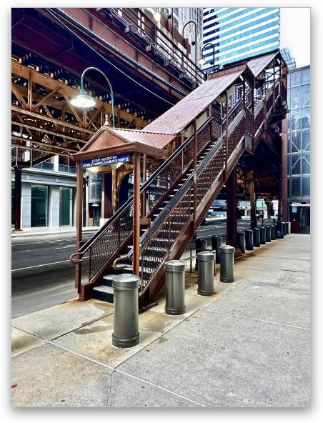 Brown Line Quincy Stop Fine Art Metal Print