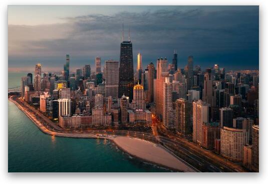 Chicago from the North Fine Art Metal Print