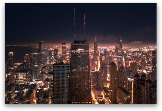 Chicago Nights Fine Art Metal Print