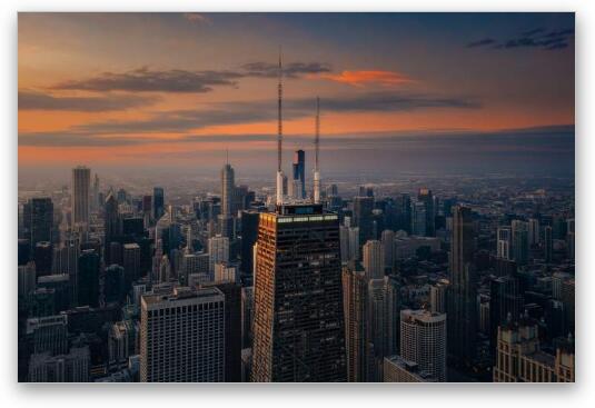 Chicago Skyscrapers Fine Art Metal Print