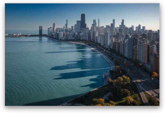 Chicago's 5 O'clock Shadow Fine Art Metal Print