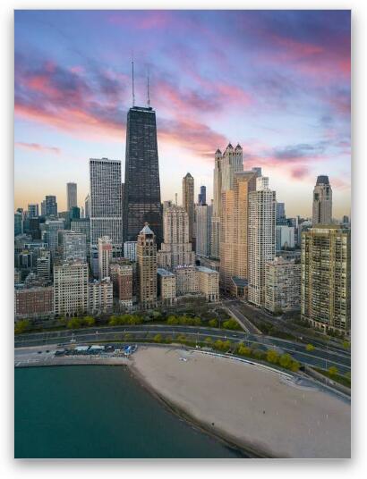 Chicago's Gold Coast at Dawn Fine Art Metal Print