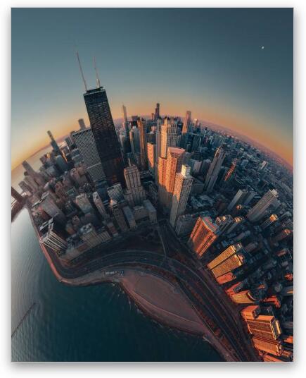 Planet Chicago Fine Art Metal Print