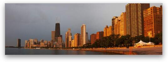 Sunrise over Chicago Fine Art Metal Print