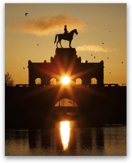 Sunrise Through Ulysses S. Grant Memorial Fine Art Metal Print