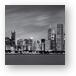 Chicago Skyline at Night - Black & White Panoramic Metal Prints