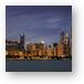 Chicago Skyline at Night Panoramic Wide Metal Prints