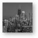 Chicago's Streeterville at Dusk Panoramic BW Metal Prints