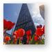 John Hancock Center with Tulips in Spring Metal Prints