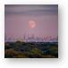 Moon over Chicago Metal Prints