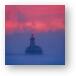 Whispers of the Fog: The Lighthouse's Embrace Metal Prints