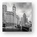 Wrigley Building Chicago Black and White Metal Prints