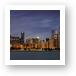 Chicago Skyline at Night Panoramic Wide Art Prints