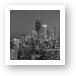 Chicago's Streeterville at Dusk Panoramic BW Art Prints