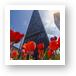 John Hancock Center with Tulips in Spring Art Prints